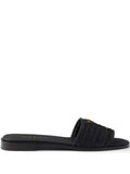 Prada leather slides with crochet details