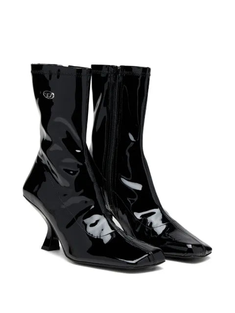Diesel 75mm Amber logo-plaque ankle boots