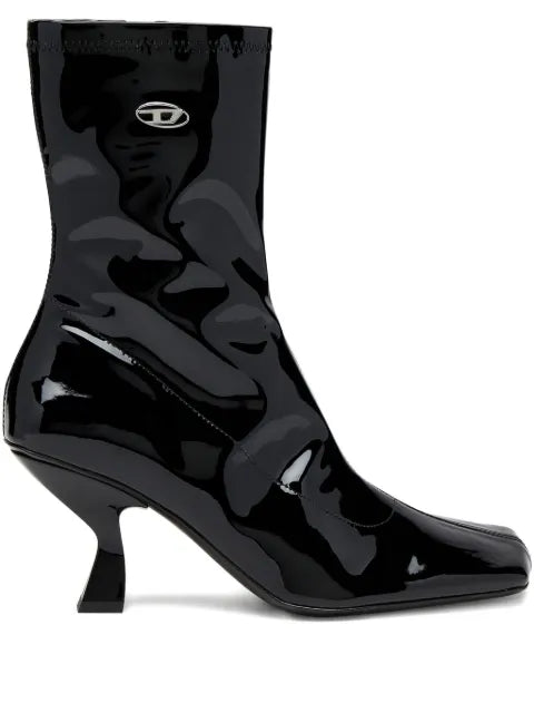 Diesel 75mm Amber logo-plaque ankle boots