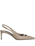 Dolce & Gabbana silk-effect nappa leather slingbacks