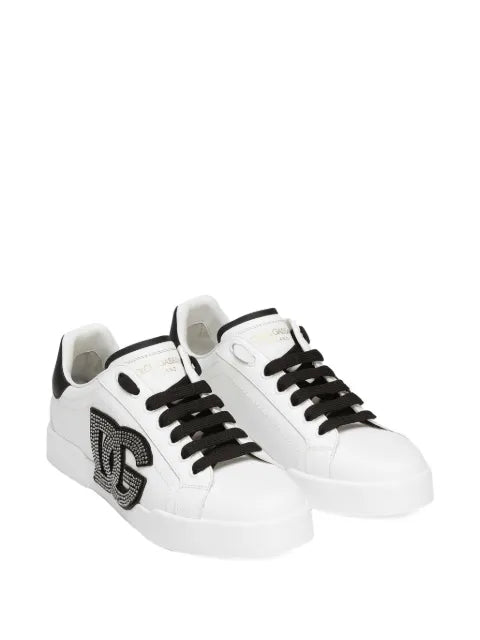 Dolce & Gabbana Portofino rhinestone-embellished logo sneakers