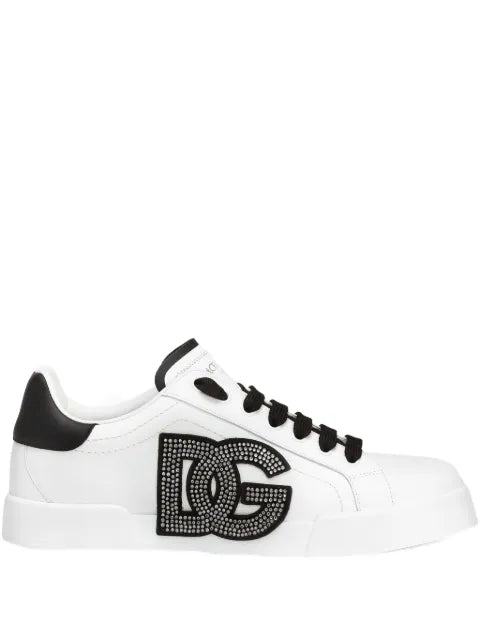 Dolce & Gabbana Portofino rhinestone-embellished logo sneakers