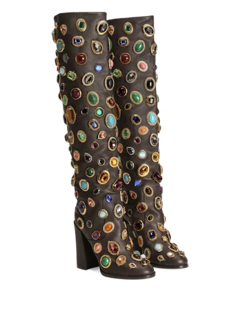 Dolce & Gabbana 105mm stone-embellished boots