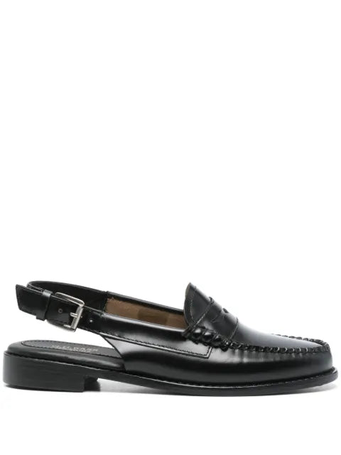 G.H.Bass Weejuns Slingback Penny loafers in black leather