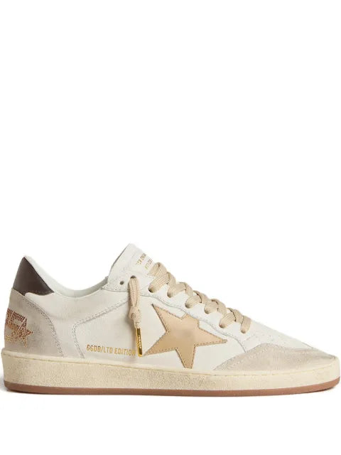 Golden Goose Ball Star LTD trainers with beige star and black heels tab