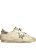 Golden Goose Old School trainers with silver glitter star and ice-gray suede tongue