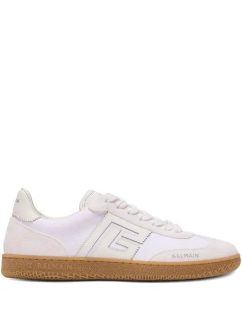 Balmain leather and canvas Balmain Swan trainers
