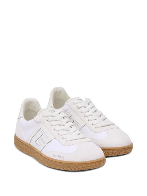 Balmain leather and canvas Balmain Swan trainers