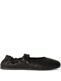 Miu Miu ruches nappa leather ballerinas