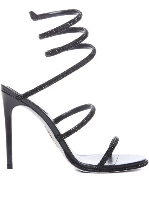 René Caovilla Cleo black sandals 105