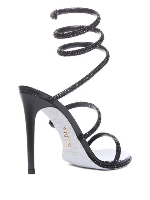 René Caovilla Cleo black sandals 105