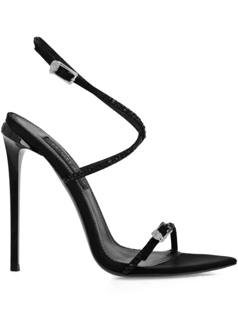 Philipp Plein crossing high heels sandals 12 strass
