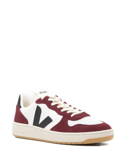 VEJA V-10 suede-panelled sneakers