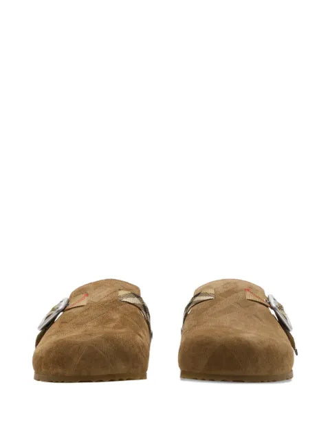 Burberry Check suede Urchin clogs