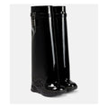Givenchy Shark Lock Boots in Leather - Black Patent