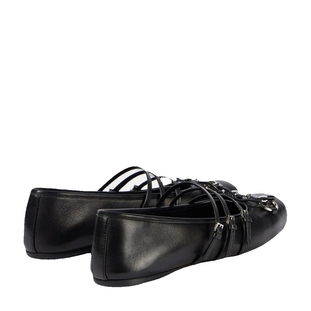 Gucci Shearling Ballerinas - Black