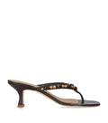 STAUD Leather Beaded Freja Heeled Sandals 60