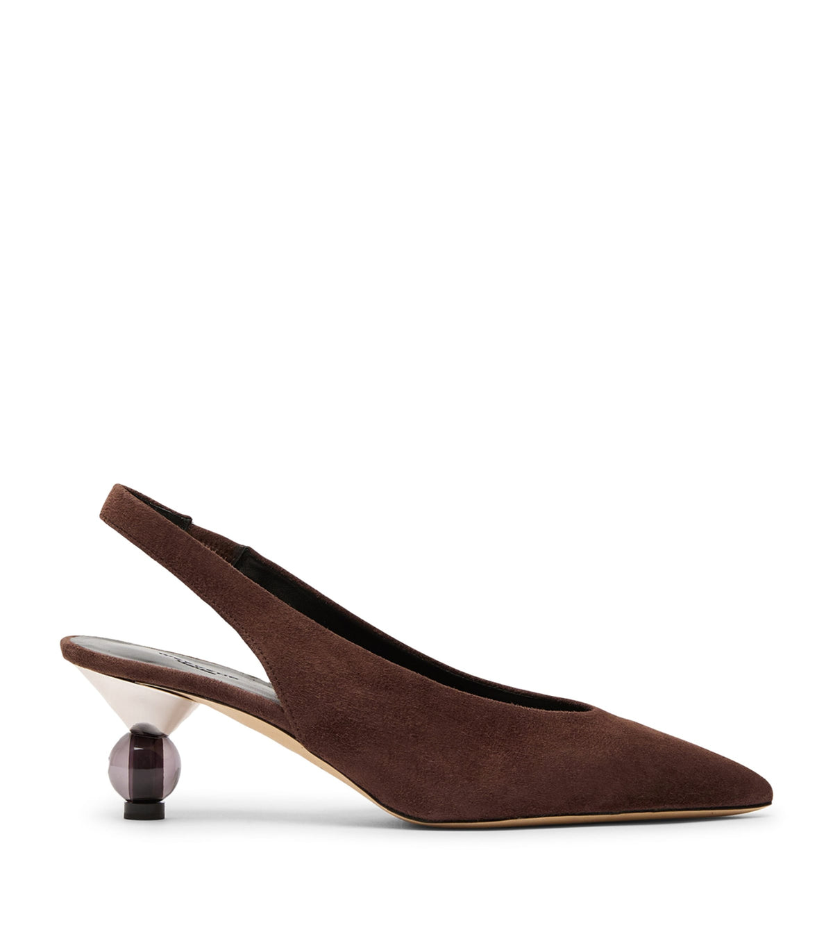 Weekend Max Mara Suede Bauble-Heel Slingback Pumps 55