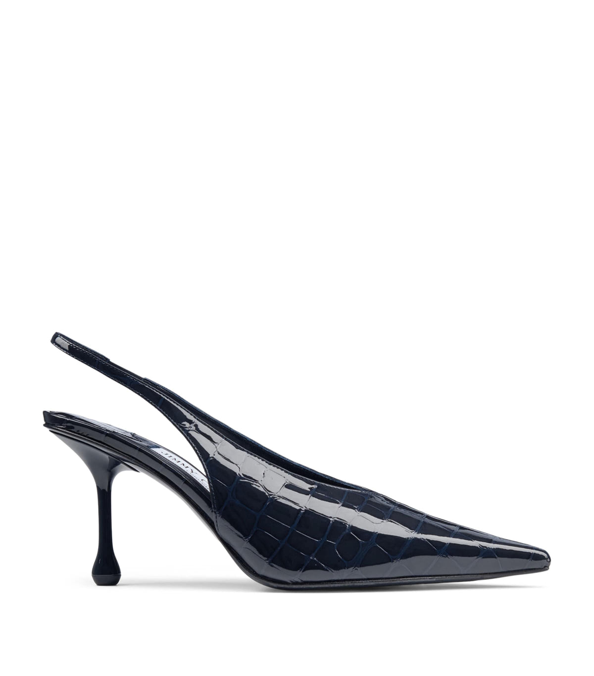 Jimmy Choo Isa 80 Croc-Embossed Leather Slingback Pumps