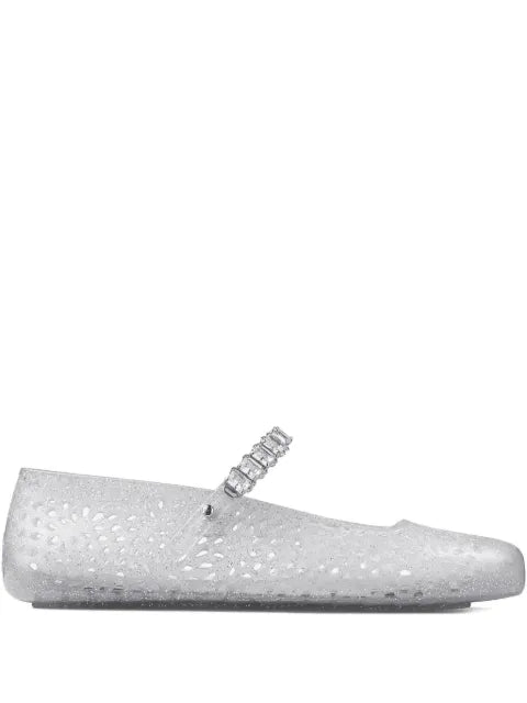 Jimmy Choo The Jelly crystal-embellished ballet flats