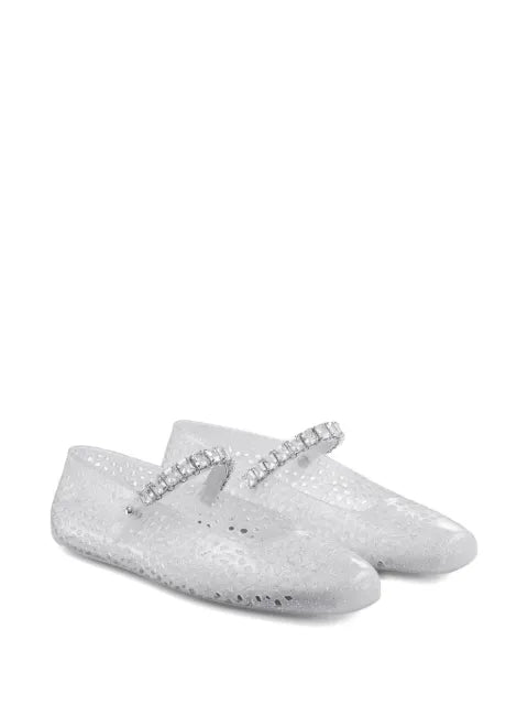 Jimmy Choo The Jelly crystal-embellished ballet flats