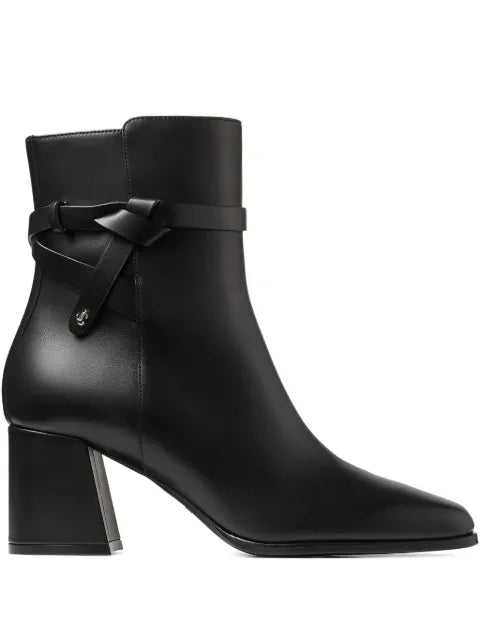 Jimmy Choo Lawton  65mm braided-strap block-heel boots