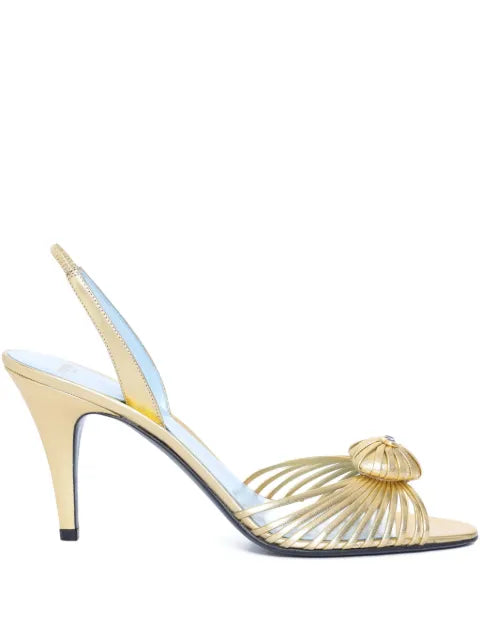 Valentino Garavani Coeur Royal sandals in laminated nappa leather 85mm