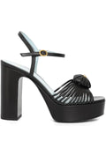 Valentino Garavani Coeur Royal platform sandals in kidskin 115mm