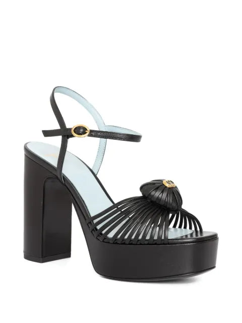 Valentino Garavani Coeur Royal platform sandals in kidskin 115mm