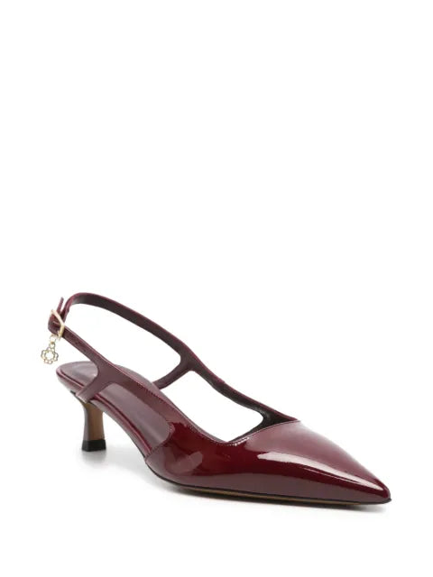 Maje patent leather slingback pumps