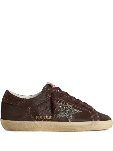 Golden Goose Super Star glitter-star embellished sneakers