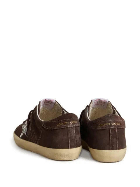 Golden Goose Super Star glitter-star embellished sneakers