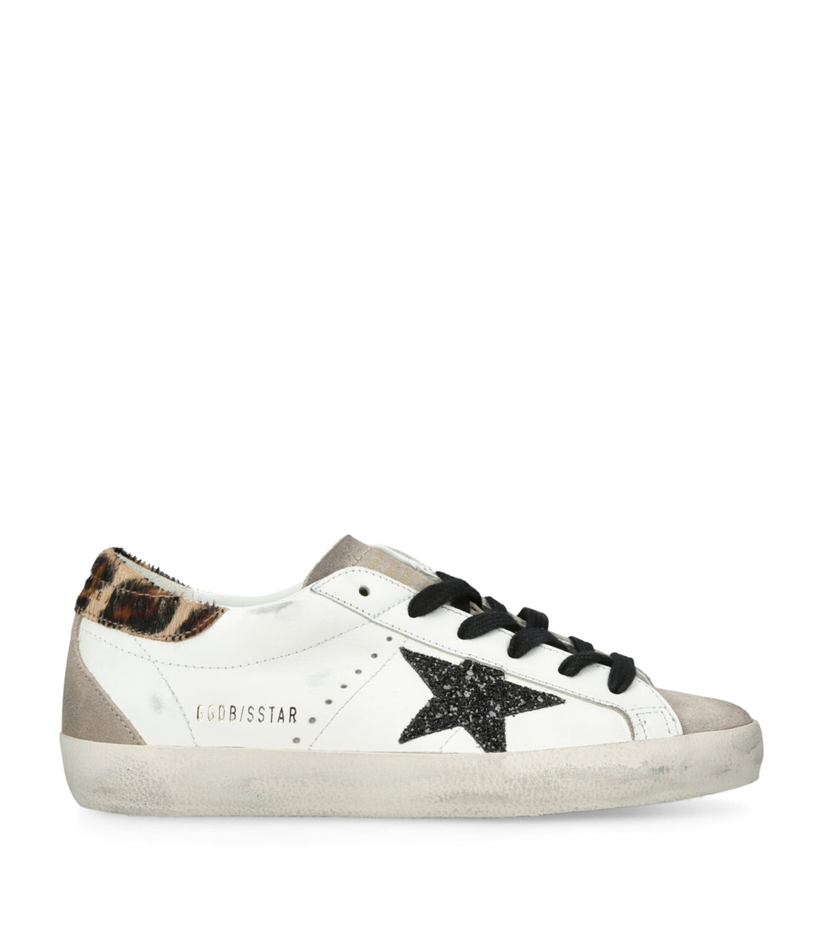 Golden Goose Leather Glittered Super-Star Sneakers