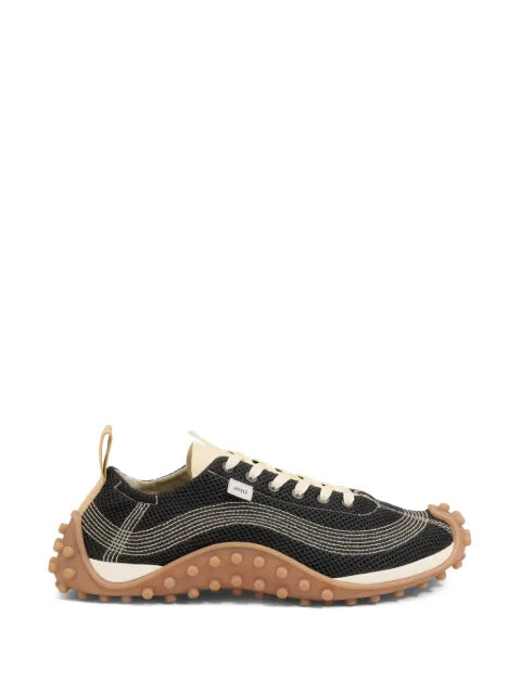 AMI Paris logo-patch mesh sneakers