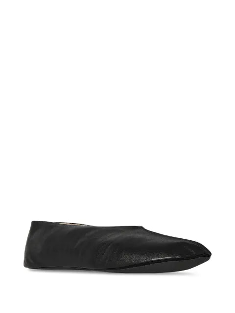 The Row Stella leather ballet flats