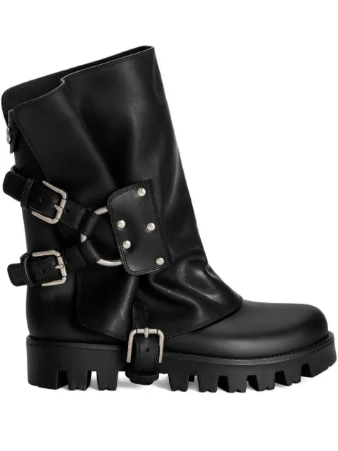 Dolce & Gabbana rubber and calfskin ankle boots