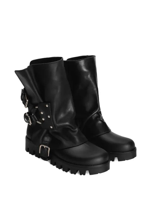 Dolce & Gabbana rubber and calfskin ankle boots