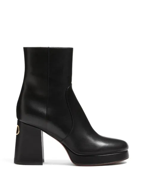 Valentino Garavani Fawcette platform ankle boots in calfskin 90mm