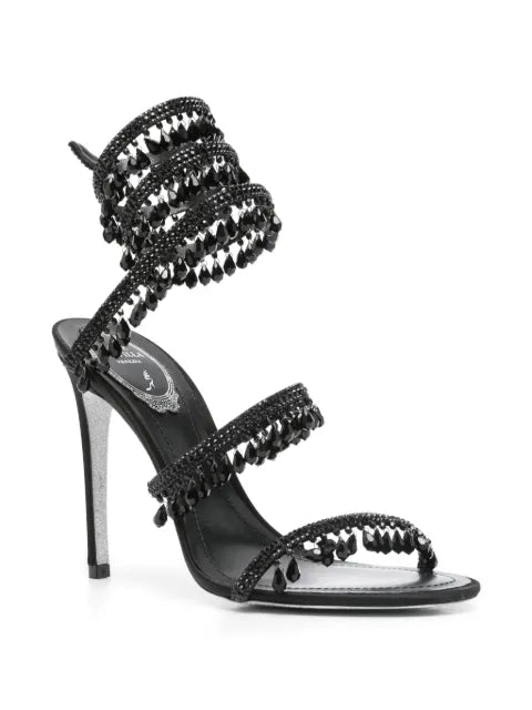 René Caovilla 110mm beaded-embellished stiletto sandals