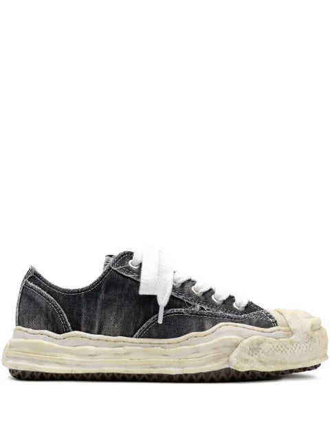 Maison MIHARA YASUHIRO Hank bleach-denim low-top sneakers