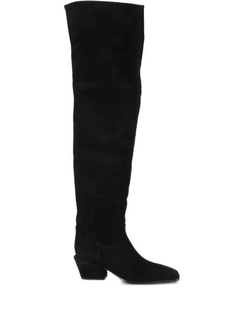 Paris Texas suede knee-high boots