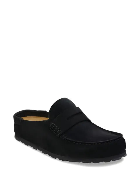 Birkenstock Naples Wrapped penny-strap suede mules