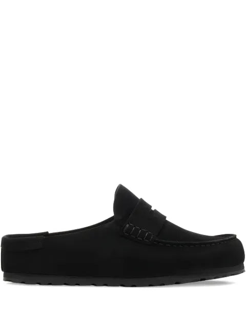 Birkenstock Naples Wrapped penny-strap suede mules