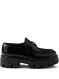 Prada brushed leather loafers