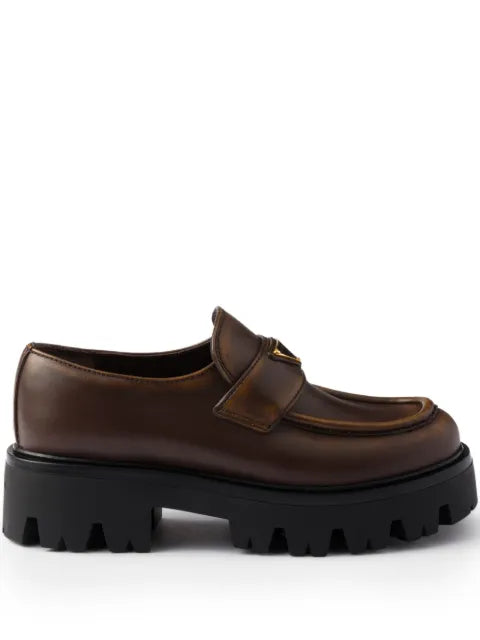 Prada leather loafers