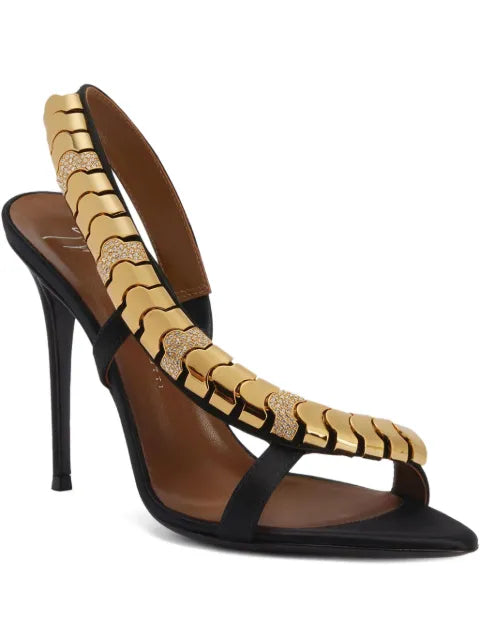 Giuseppe Zanotti 105mm Dafne satin slingback sandals