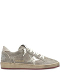 Golden Goose Ball Star suede with metallic leather star and bead lettering sneakers