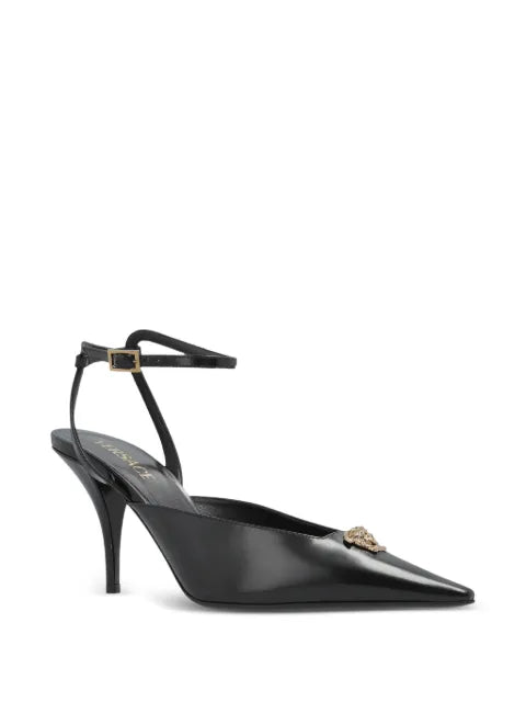 Versace La Medusa leather slingbacks 85 mm