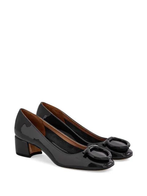 Ferragamo Gancini square-toe pumps
