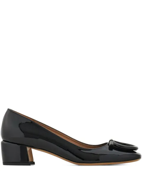 Ferragamo Gancini square-toe pumps